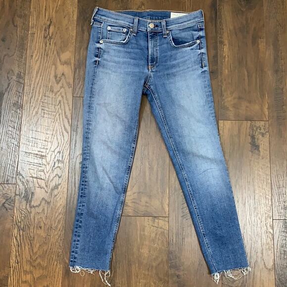 Rag & Bone Raw Hem Capri Skinny Jeans In Levee - Picture 4 of 7